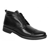 Ghete barbati negre din piele naturala imblanite Bond Siret